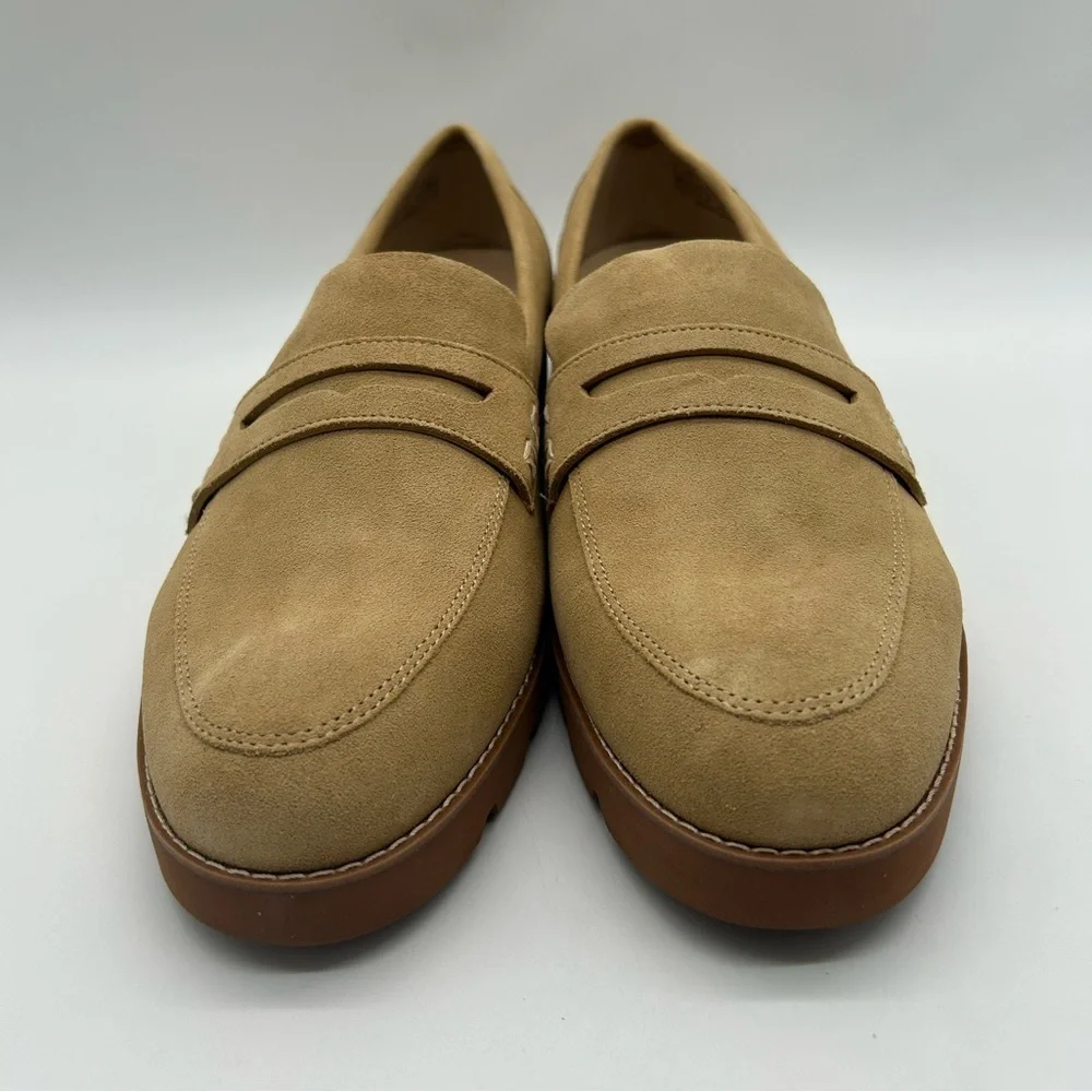 Vionic Cheryl II Suede Loafers Women’s Sz 12W Camel Brown Tan Slip-On Shoes NWB